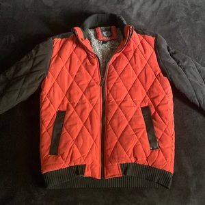 Orange and black coat (gray fur inside)